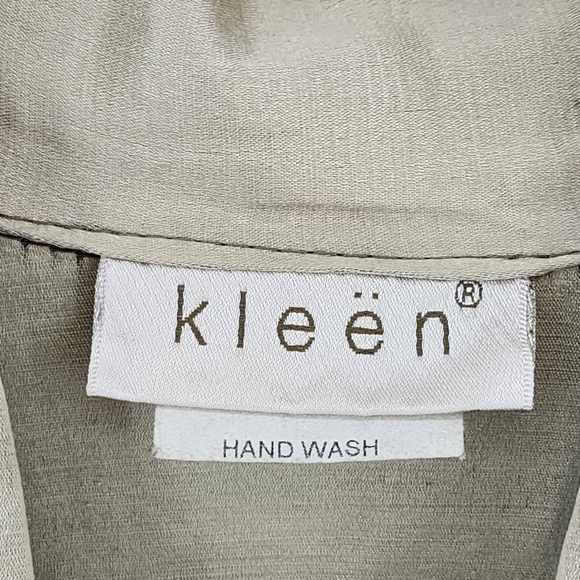 Kleen Women's Linen Blend Pintucks Button Front Shirt Lagenlook - XS - Picture 3 of 6